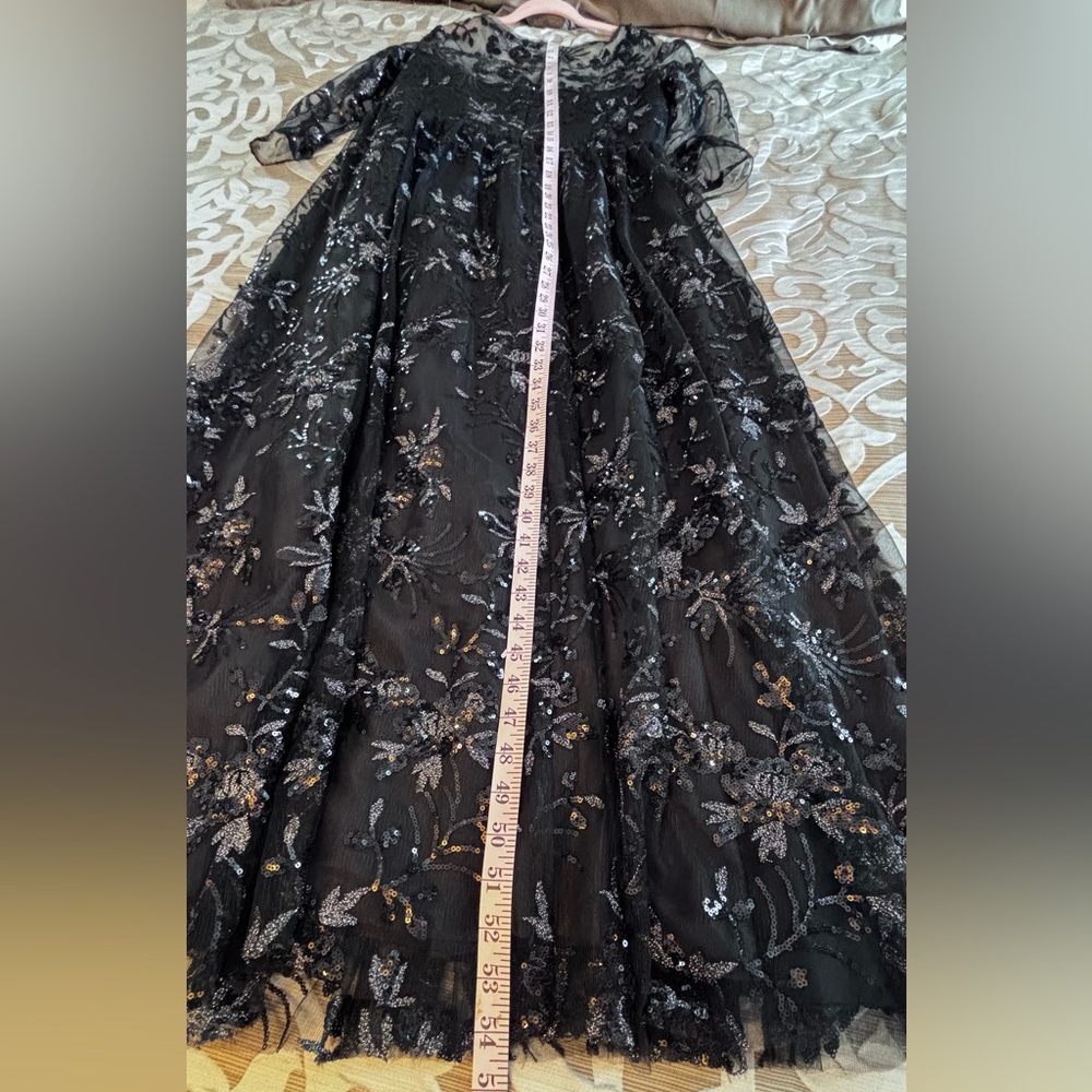 JJs House Black Floral Lace V-Neck Maxi Dress - Picture 7 of 12